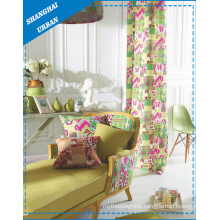 Linen Ink Print Window Curtain